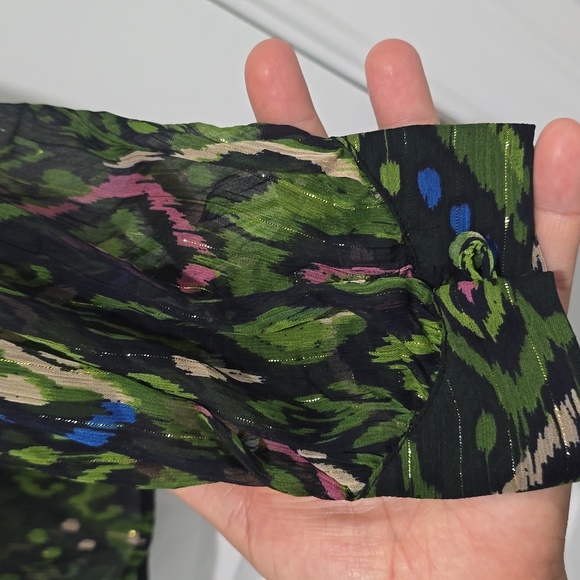 Zara Multicolor Patterned Ruffle Blouse - Picture 7 of 9